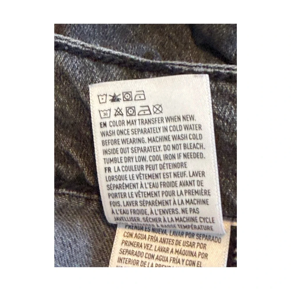 AE Super High-Waisted Cargo Denim Jogger Black Lightweight Soft Denim 2